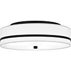 Quoizel Three Light Flush Mount Quoizel Flush Mount in Matte Black