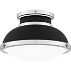 Quoizel Two Light Flush Mount Quoizel Flush Mount in Matte Black