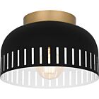 Quoizel One Light Flush Mount Quoizel Flush Mount in Matte Black