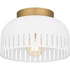 Quoizel One Light Flush Mount Quoizel Flush Mount in Matte White