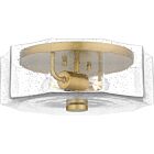 Quoizel Two Light Flush Mount Quoizel Flush Mount in Aged Brass