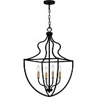 Quoizel Four Light Pendant Quoizel Pendant in Matte Black