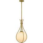 Quoizel One Light Mini Pendant Quoizel Pendant in Aged Brass