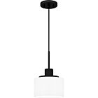 Quoizel One Light Mini Pendant Quoizel Piccolo Pendant in Matte Black