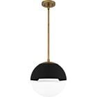 Quoizel One Light Mini Pendant Quoizel Piccolo Pendant in Weathered Brass