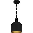 Quoizel One Light Mini Pendant Quoizel Piccolo Pendant in Matte Black