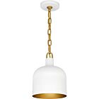 Quoizel One Light Mini Pendant Quoizel Piccolo Pendant in Matte White