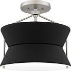 Quoizel Two Light Semi Flush Mount Quoizel SemiFlush Mount in Brushed Nickel