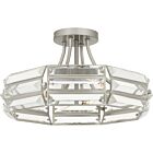 Quoizel Four Light Semi Flush Mount Quoizel SemiFlush Mount in Brushed Nickel