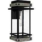 Quoizel One Light Outdoor Wall Mount Strader in Matte Black