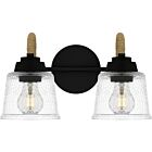 Quoizel Two Light Bath Seabreeze in Matte Black