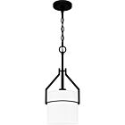 Quoizel One Light Mini Pendant Seymour in Matte Black