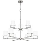 Quoizel Nine Light Chandelier Seymour in Brushed Nickel