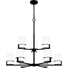 Quoizel Nine Light Chandelier Seymour in Matte Black