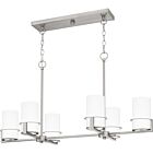 Quoizel Six Light Linear Chandelier Seymour in Brushed Nickel