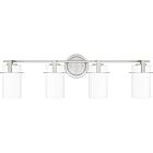 Quoizel Four Light Bath Seymour in Brushed Nickel