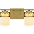 Quoizel Two Light Bath Tenley in Aged Brass