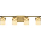 Quoizel Four Light Bath Tenley in Aged Brass