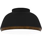 Quoizel Three Light Flush Mount Tamara in Matte Black