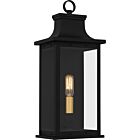 Quoizel One Light Outdoor Wall Mount Abernathy in Matte Black