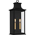 Quoizel Two Light Outdoor Wall Mount Abernathy in Matte Black