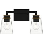 Quoizel Two Light Bath Almany in Matte Black