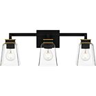 Quoizel Three Light Bath Almany in Matte Black