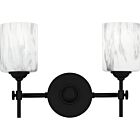 Quoizel Two Light Bath Aria in Matte Black