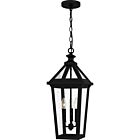 Quoizel Three Light Outdoor Hanging Lantern Boulevard in Matte Black