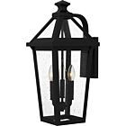 Quoizel Three Light Outdoor Wall Mount Boulevard in Matte Black