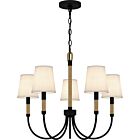 Quoizel Five Light Chandelier Bayside in Matte Black