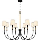 Quoizel Eight Light Chandelier Bayside in Matte Black