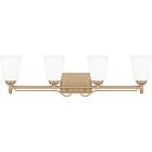 Quoizel Four Light Bath Esther in Bronze Gold