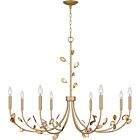 Quoizel Eight Light Chandelier Heiress in Bronze Gold