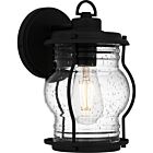 Quoizel One Light Outdoor Wall Mount Luther in Earth Black