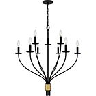 Quoizel Nine Light Chandelier Margaret in Matte Black