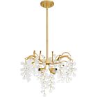 Quoizel Four Light Pendant Maple in Gold Leaf