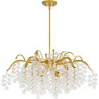 Quoizel Six Light Chandelier Maple in Gold Leaf