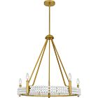 Quoizel Five Light Chandelier Molly in Brushed Gold