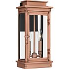 Quoizel Two Light Outdoor Wall Mount Noelle in Aged Copper