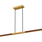 Quoizel LED Linear Chandelier Colter in Brushed Gold