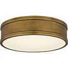 Quoizel LED Flush Mount Quoizel Flush Mount in Weathered Brass