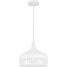 Quoizel One Light Pendant Quoizel Pendant in Matte White