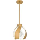 Quoizel One Light Pendant Quoizel Pendant in Brushed Weathered Brass