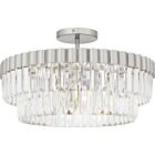 Quoizel Four Light Semi Flush Mount Quoizel SemiFlush Mount in Brushed Nickel