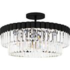 Quoizel Four Light Semi Flush Mount Quoizel SemiFlush Mount in Matte Black