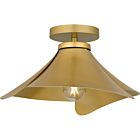 Quoizel One Light Semi Flush Mount Quoizel SemiFlush Mount in Light Gold