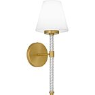 Quoizel One Light Wall Sconce Quoizel Wood in Brushed Gold