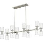 Quoizel Eight Light Linear Chandelier Ramada in Brushed Nickel