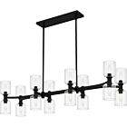 Quoizel Eight Light Linear Chandelier Ramada in Matte Black